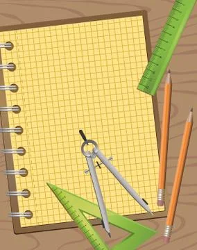 Technical Drawing Equipments Stock Illustration