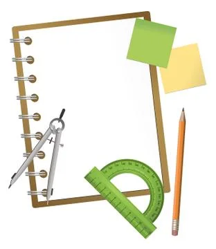 Technical Drawing Equipments Stock Illustration