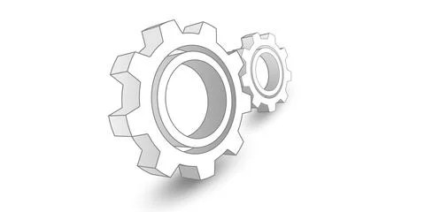 Technical drawing of gears .Mechanical Engineering background . Stock Illustration