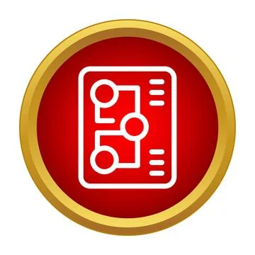 Technical drawing icon representing engineering plan or strategy Stock Illustration
