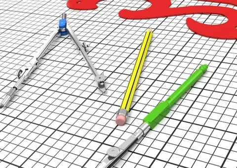 Technical drawing Stock Illustration