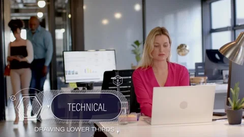 Technical Drawing Lower Thirds Stock After Effects