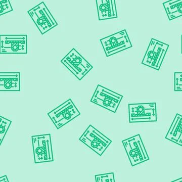 Technical drawing mechanical engineer line vector seamless pattern Stock Illustration