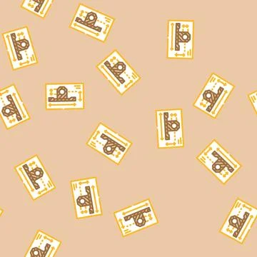 Technical drawing mechanical engineer vector seamless pattern Stock Illustration