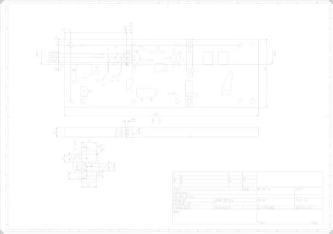 Technical Drawing with perspective and orthogonal views with stamp 스톡 일러스트