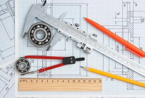 Technical drawing Stock Photos
