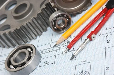 Technical drawing Stock Photos