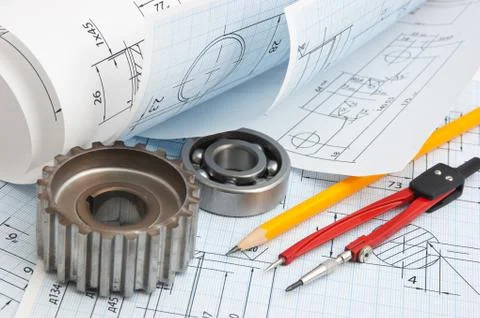 Technical drawing Stock Photos