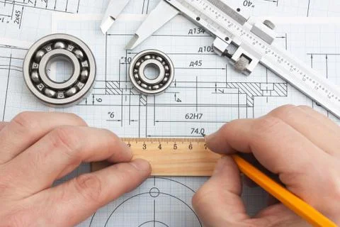 Technical drawing Stock Photos