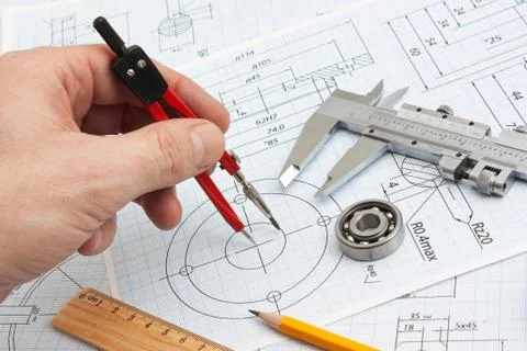 Technical drawing Fotos de archivo