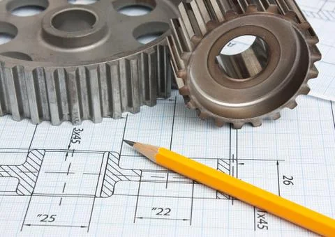 Technical drawing 스톡 사진