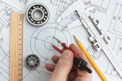 Technical drawing Stock Photos