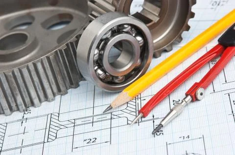 Technical drawing 스톡 사진