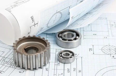 Technical drawing 스톡 사진