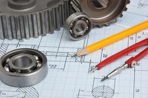 Technical drawing 스톡 사진