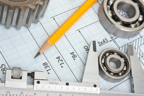 Technical drawing 스톡 사진