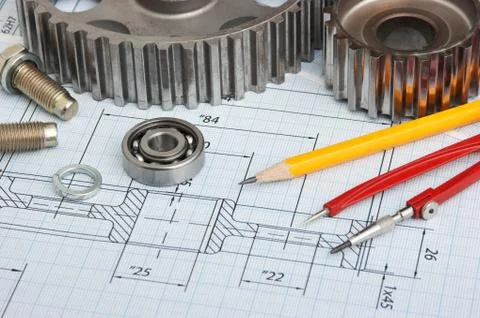 Technical drawing Foto stock