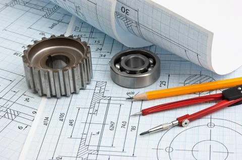 Technical drawing Stock Photos
