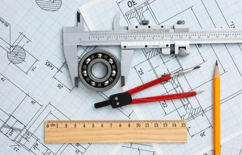 Technical drawing Stock Photos
