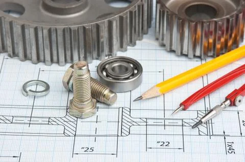 Technical drawing Foto stock