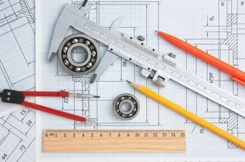 Technical drawing Fotos de archivo