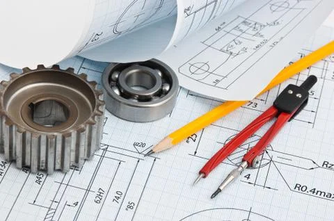 Technical drawing Foto stock