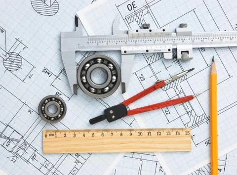 Technical drawing Fotos de archivo