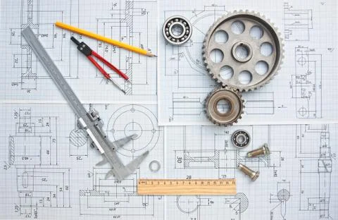 Technical drawing Stock Photos