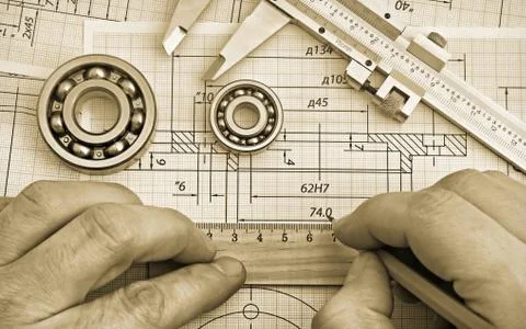 Technical drawing Stock Photos