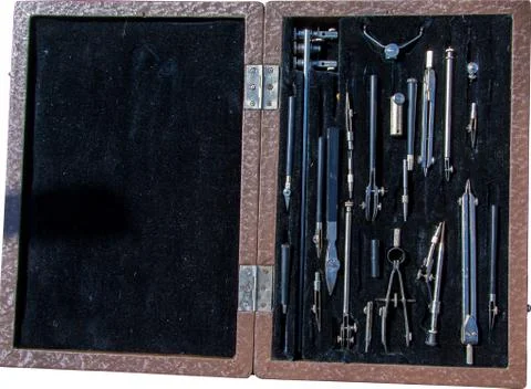 Technical drawing tools job tool Foto stock