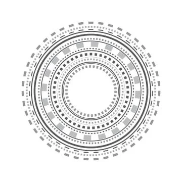 Technical drawing.Round HUD Elements .Technical drawings , vector Stock Illustration