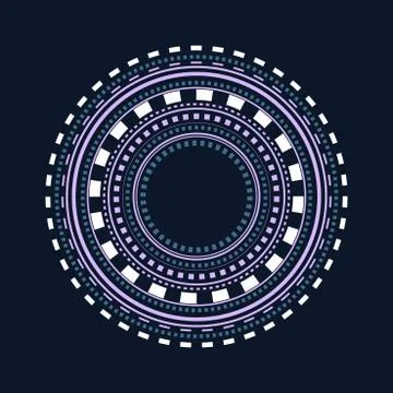 Technical drawing.Round HUD Elements .Technical drawings , vector 스톡 일러스트