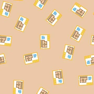 Technical drawings architectural drafter vector seamless pattern Stock Illustration