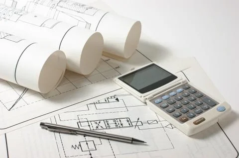 Technical drawings Stock Photos