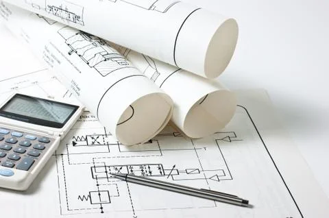 Technical drawings 스톡 사진