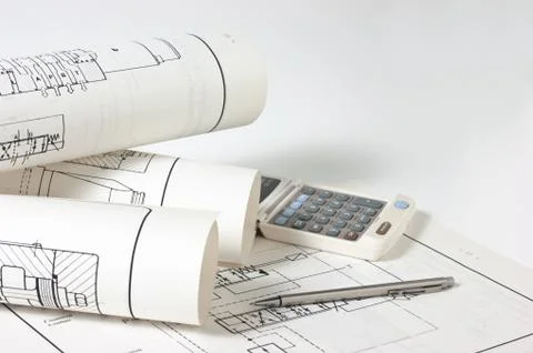 Technical drawings 스톡 사진
