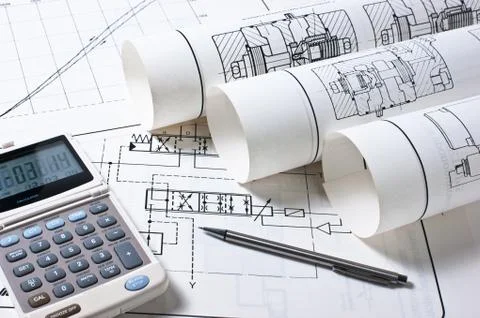 Technical drawings Fotos de archivo
