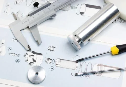 Technical drawings Stock Photos