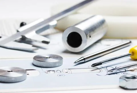 Technical drawings Stock Photos