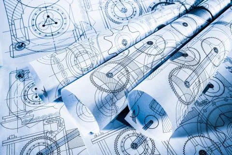 Technical drawings Foto stock