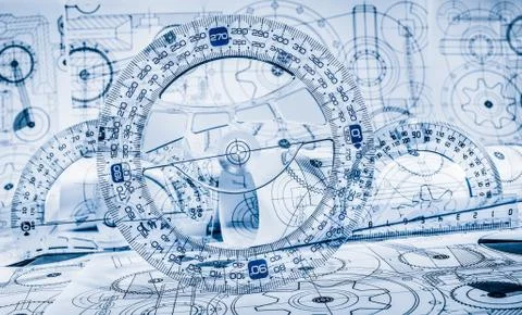 Technical drawings Foto stock