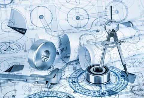 Technical drawings Foto stock