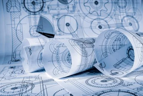 Technical drawings Foto stock