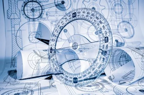 Technical drawings Foto stock