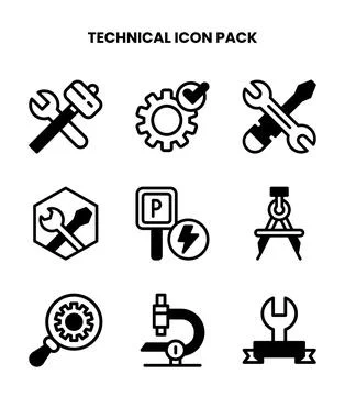 Technical DuoTone Design Icons Pack イラスト素材