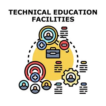 Technical education facilities for skill development Stock Illustration