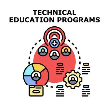 Technical education programs offering skill development solutions 스톡 일러스트