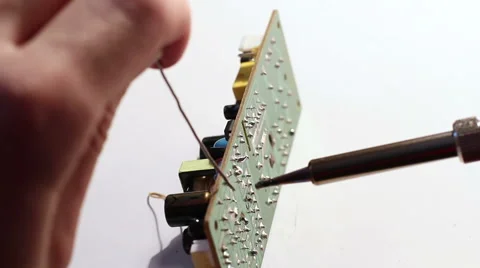 Technical Electronics Soldering 2 Stock Footage 47404082