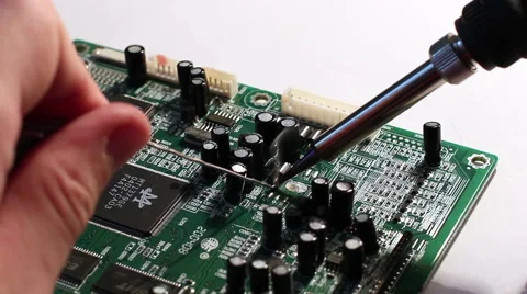 Technical Electronics Soldering 5 Stock Footage 47404277