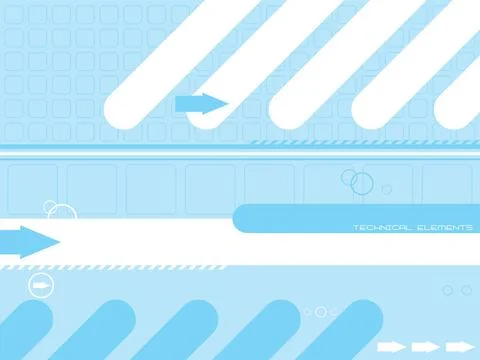 Technical elements Abstract technical background in cyan and white with ro... Stock Photos